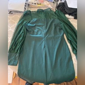 EMERALD GREEN SHEER DRESS XL